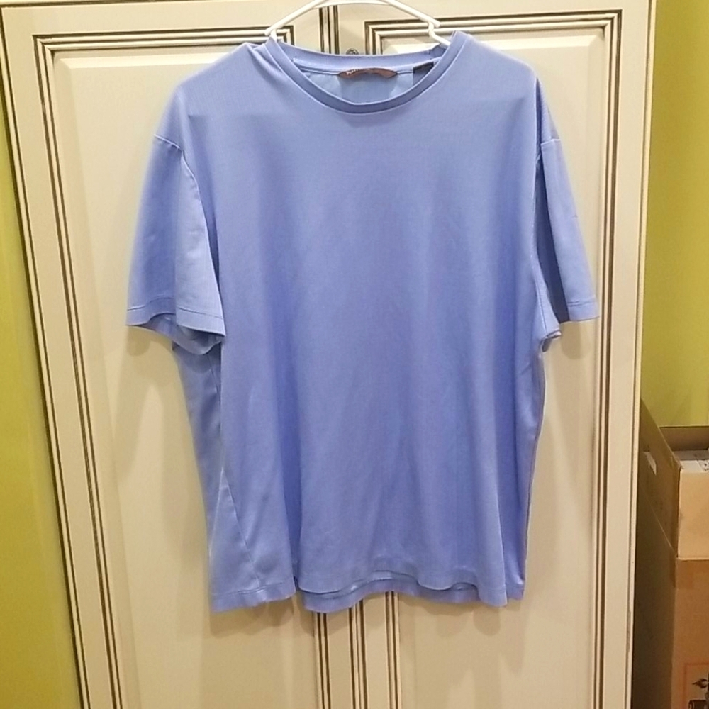 F11-Perry Ellis - size large blue mens shirt